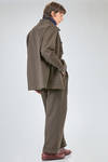 giacca/camicia lunga e dritta in twill pesante di cotone - CINI 