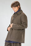 giacca/camicia lunga e dritta in twill pesante di cotone - CINI 