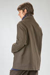 giacca/camicia lunga e dritta in twill pesante di cotone - CINI 