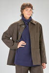 giacca/camicia lunga e dritta in twill pesante di cotone - CINI 