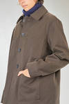 giacca/camicia lunga e dritta in twill pesante di cotone - CINI 