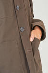 giacca/camicia lunga e dritta in twill pesante di cotone - CINI 