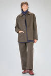 giacca/camicia lunga e dritta in twill pesante di cotone - CINI 