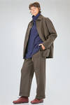 giacca/camicia lunga e dritta in twill pesante di cotone - CINI 