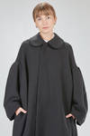 cappotto lungo e ampio in panno di poliestere - COMME des GARÇONS - COMME des GARÇONS 