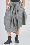 gonna/pantalone ampia e asimmetrica in tweed sfumato di lana e nylon - COMME des GARÇONS - COMME des GARÇONS 
