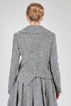 giacca al fianco, asimmetrica, in tweed sfumato di lana e nylon - COMME des GARÇONS - COMME des GARÇONS 