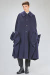 cappotto lungo e ampio in mosser pesante di lana e nylon - COMME des GARÇONS - COMME des GARÇONS 