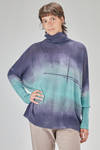 maglia lunga e ampia in garza rasata di cachemire stampata - F-CASHMERE by FISSORE 
