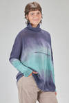 maglia lunga e ampia in garza rasata di cachemire stampata - F-CASHMERE by FISSORE 