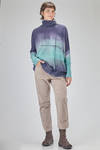 maglia lunga e ampia in garza rasata di cachemire stampata - F-CASHMERE by FISSORE 
