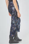 pantalone 5 tasche in denim brillante di cotone e poliestere con stampa paisley - FORME D' EXPRESSION 