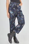 pantalone 5 tasche in denim brillante di cotone e poliestere con stampa paisley - FORME D' EXPRESSION 