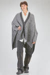 cardigan lungo e over in maglia pesante e sfumata di superkid mohair, lana, poliammide ed elastan - ISABEL BENENATO 
