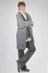 cardigan lungo e over in maglia pesante e sfumata di superkid mohair, lana, poliammide ed elastan - ISABEL BENENATO 