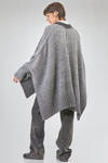 cardigan lungo e over in maglia pesante e sfumata di superkid mohair, lana, poliammide ed elastan - ISABEL BENENATO 