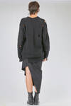 long and wide sweater in wool and polyester openwork knit with a laddered effect - JUNYA WATANABE 
