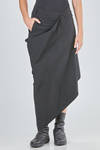 asymmetric pencil skirt in stretch wool and polyurethane gabardine - JUNYA WATANABE 
