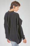 long 'sculpture' tunic in stretch nylon and polyurethane velvet - JUNYA WATANABE 