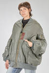 long and wide 'sculpture' bomber in nylon twill padded with polyester wadding - JUNYA WATANABE 