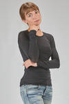basic t-shirt, hip-lenght, lean, in stretch nylon jersey - JUNYA WATANABE 