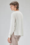 long and straight shirt in silk and elastan satin - KRISTENSEN DU NORD 