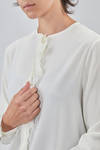 long and straight shirt in silk and elastan satin - KRISTENSEN DU NORD 
