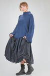 long and wide sweater in hand-knitted silk yarn - LUSSI 