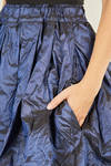 gonna longuette, ampia, in taffetas e in tulle di seta lavata - LUSSI 