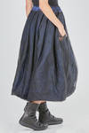 gonna longuette, ampia, in taffetas e in tulle di seta lavata - LUSSI 