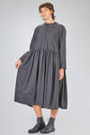 abito longuette, ampio, in crêpe di lana e poliammide - MANUELLE GUIBAL 