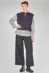 short and wide gilet in soft hand wool, polyester and cashmere sallia - MANUELLE GUIBAL 