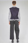 short and wide gilet in soft hand wool, polyester and cashmere sallia - MANUELLE GUIBAL 