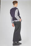 short and wide gilet in soft hand wool, polyester and cashmere sallia - MANUELLE GUIBAL 