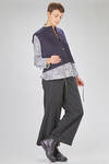 short and wide gilet in soft hand wool, polyester and cashmere sallia - MANUELLE GUIBAL 