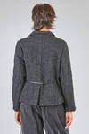hip-length jacket, soft, in wool tweed - MANUELLE GUIBAL 