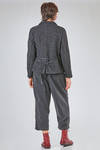 hip-length jacket, soft, in wool tweed - MANUELLE GUIBAL 