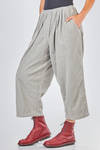pantalone ampio, in velluto a coste verticali di cotone lavato - MANUELLE GUIBAL 