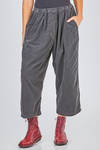 wide trousers, in washed cotton vertical wale corduroy - MANUELLE GUIBAL 