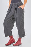 wide trousers, in washed cotton vertical wale corduroy - MANUELLE GUIBAL 