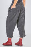 wide trousers, in washed cotton vertical wale corduroy - MANUELLE GUIBAL 