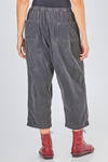 wide trousers, in washed cotton vertical wale corduroy - MANUELLE GUIBAL 