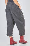 wide trousers, in washed cotton vertical wale corduroy - MANUELLE GUIBAL 