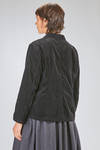 hip-length jacket, wide, in washed cotton vertical wale corduroy - MANUELLE GUIBAL 