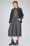hip-length jacket, wide, in washed cotton vertical wale corduroy - MANUELLE GUIBAL 
