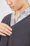long and wide sweater in plain wool stitch - MANUELLE GUIBAL 