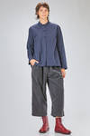 long and wide shirt in washed cotton and polyester popeline - MANUELLE GUIBAL 