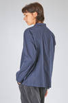 long and wide shirt in washed cotton and polyester popeline - MANUELLE GUIBAL 