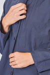 long and wide shirt in washed cotton and polyester popeline - MANUELLE GUIBAL 