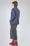 long and wide shirt in washed cotton and polyester popeline - MANUELLE GUIBAL 